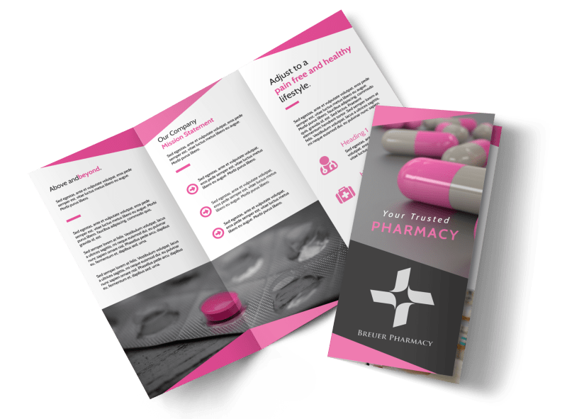 Trusted Pharmacy Tri-Fold Brochure Template | MyCreativeShop