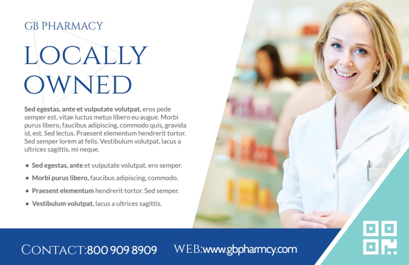 Your Health Pharmacy Postcard Template