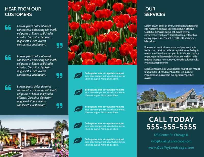 Quality Landscape Tri-Fold Brochure Template