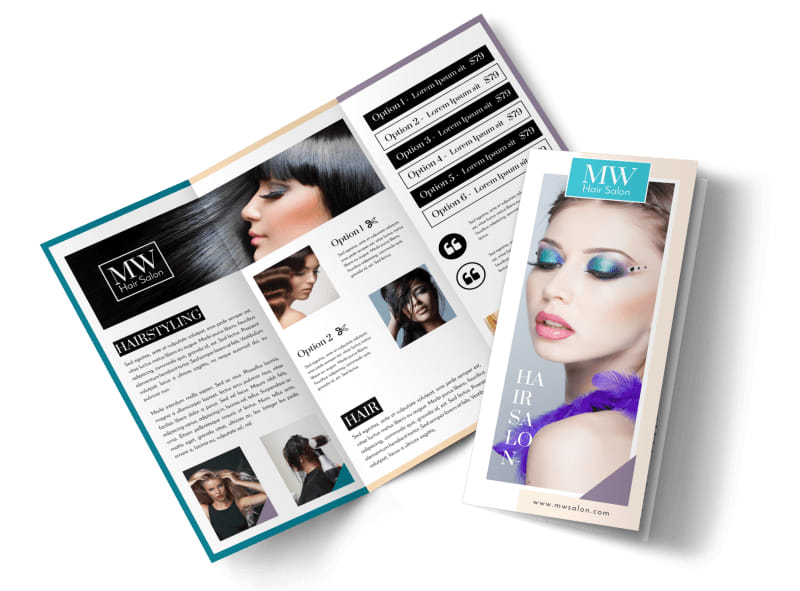 Awesome Hair Salon TriFold Brochure Template