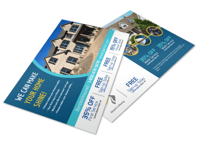 Cleaning Postcards Template Preview