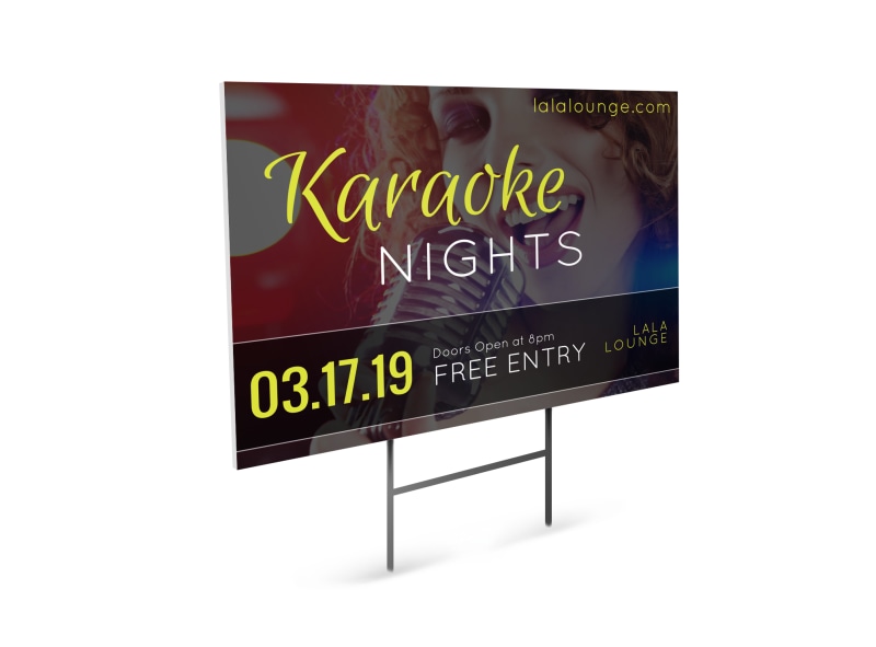 Karaoke Night Yard Sign Template