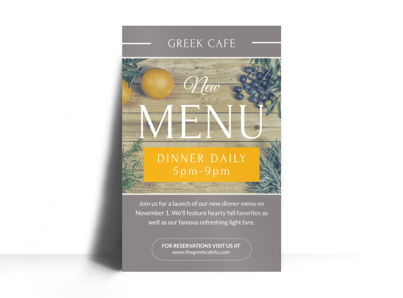 Restaurant New Menu Poster Template