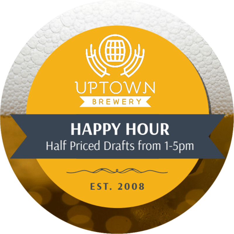Happy Hour Promotional Coaster Template