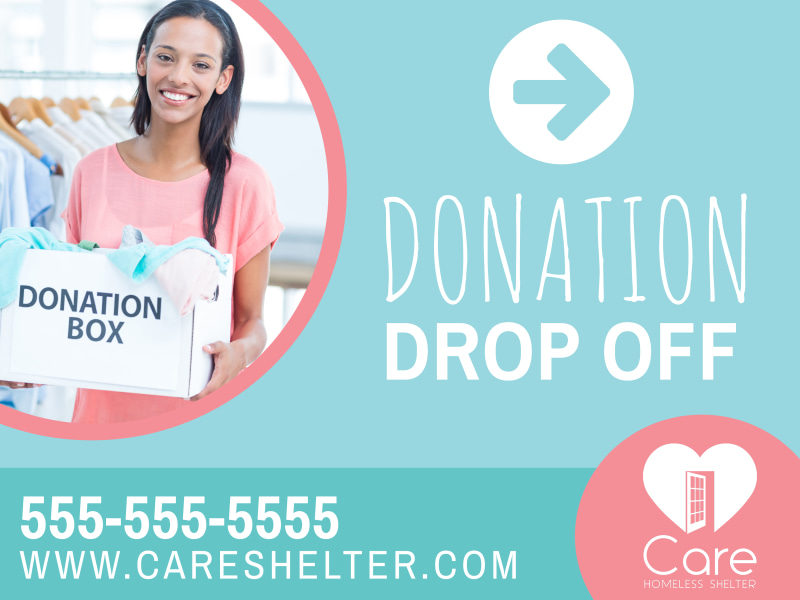 Charity Drop Off Yard Sign Template