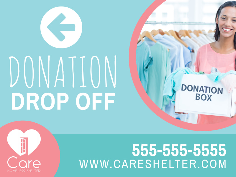 Charity Drop Off Yard Sign Template