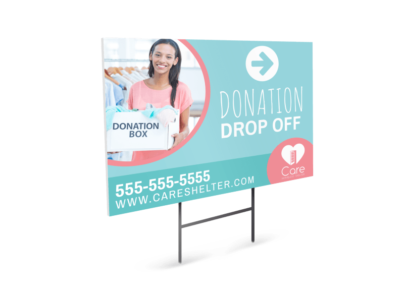 Charity Drop Off Yard Sign Template