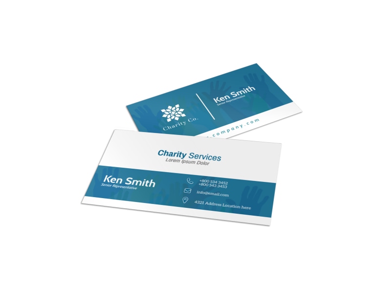 Charity Services Business Card Template