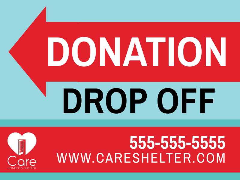 Donation Drop Off Yard Sign Template