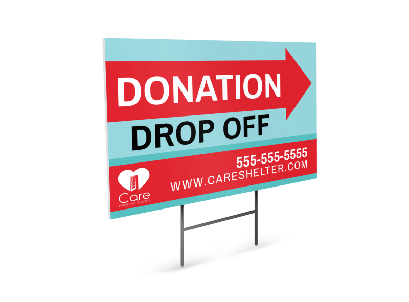 Donation Drop Off Yard Sign Template