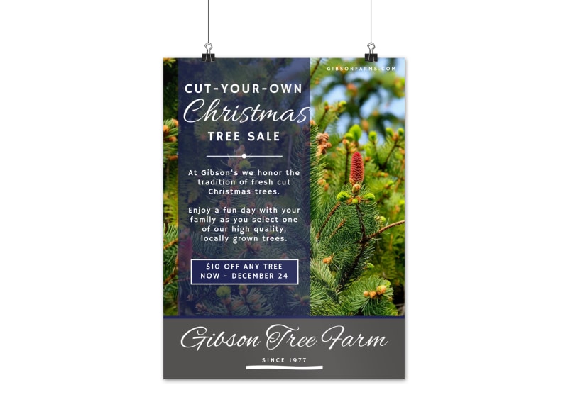 Christmas Tree Sale Poster Template