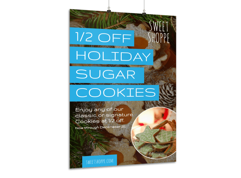 Christmas Cookie Sale Poster Template