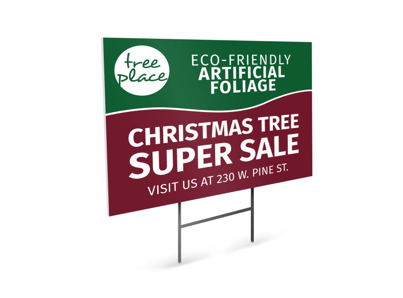 Christmas Tree Sale Yard Sign Template