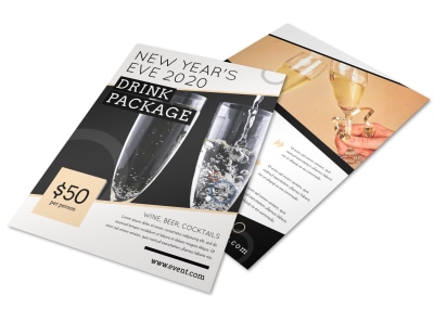 New Year's Eve Drink Flyer Template preview