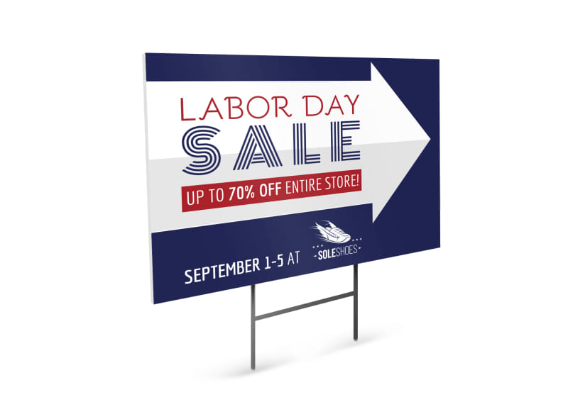 Labor Day Sale Yard Sign Template