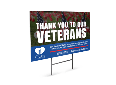 Veterans Day Yard Sign Templates Template Preview