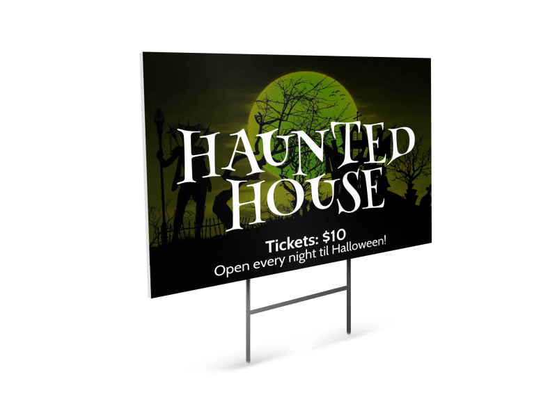 Halloween Haunted House Yard Sign Template Halloween Haunted House Yard Sign Template