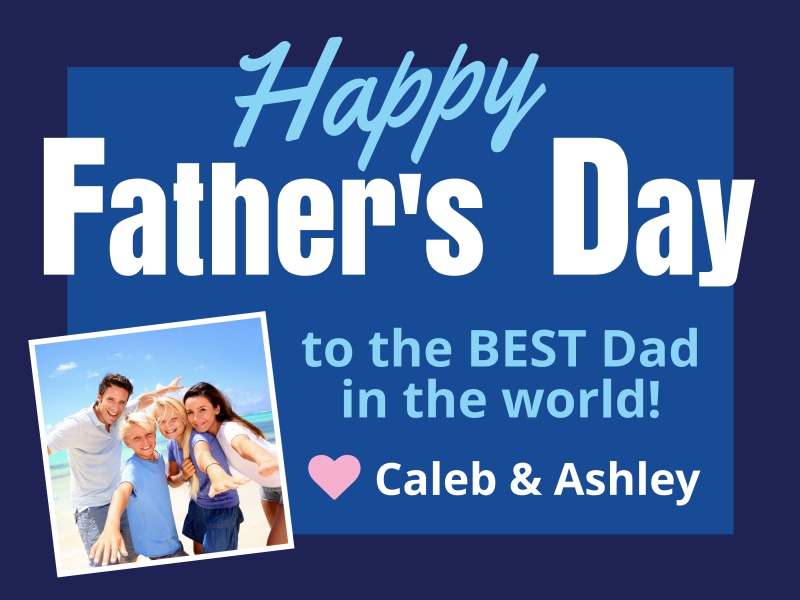 Happy Father's Day Yard Sign Template | MyCreativeShop