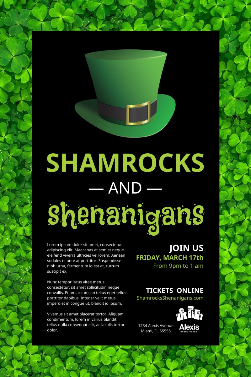 Printable Shamrock Poster