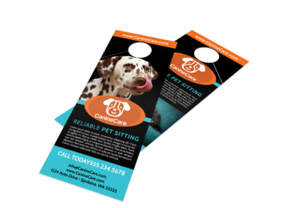 Canine Sitting Door Hanger Template preview