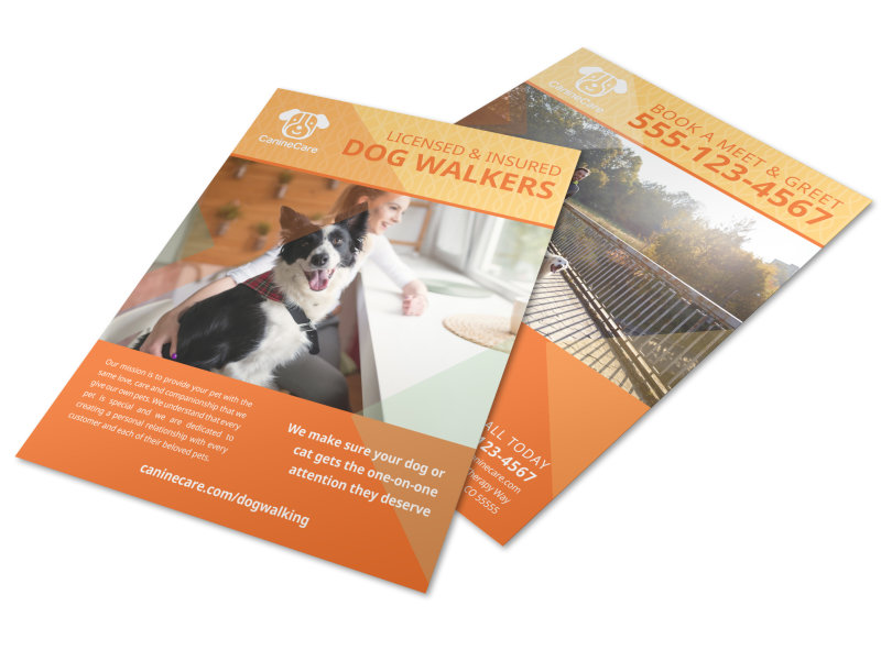 awesome dog walking flyer template mycreativeshop how to make a dog walking flyer