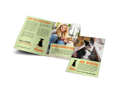 Dog Walking Brochures Template Preview