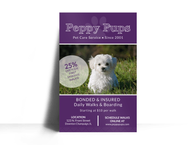 Dog Walking Posters Template Preview
