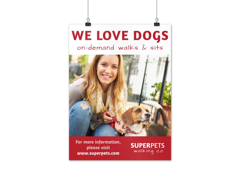 OnDemand Dog Walking Poster Template