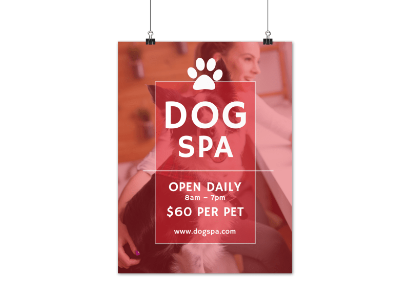 Dog Grooming Spa Poster Template