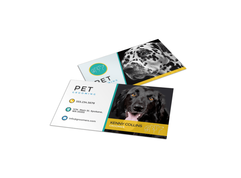 Pro Pet Grooming Business Card Template