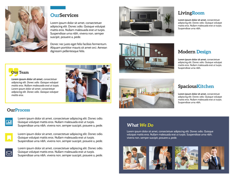 Real Estate Agent Group BiFold Brochure Template