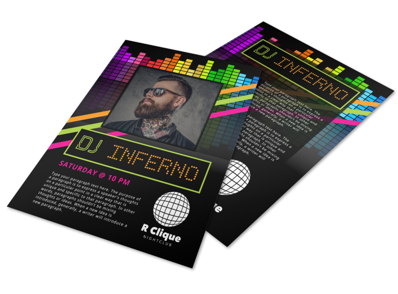 dj inferno flyer template mycreativeshop flyer idea