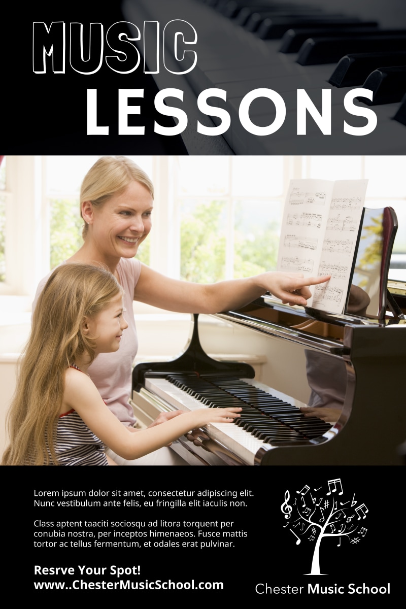 Music Lessons Poster Template