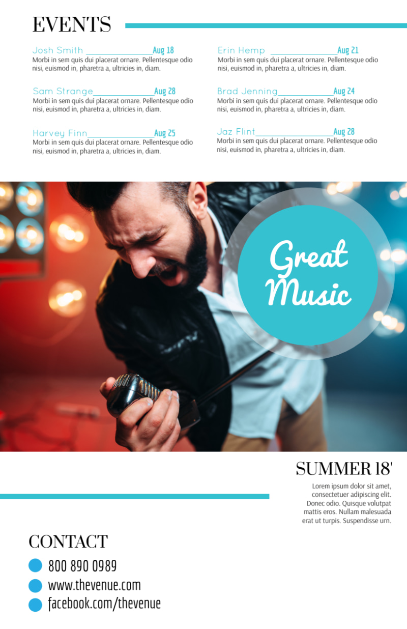 Great Music Venue Flyer Template MyCreativeShop