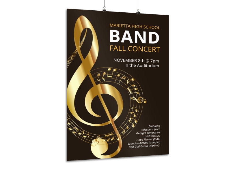 band fall concert poster template mycreativeshop