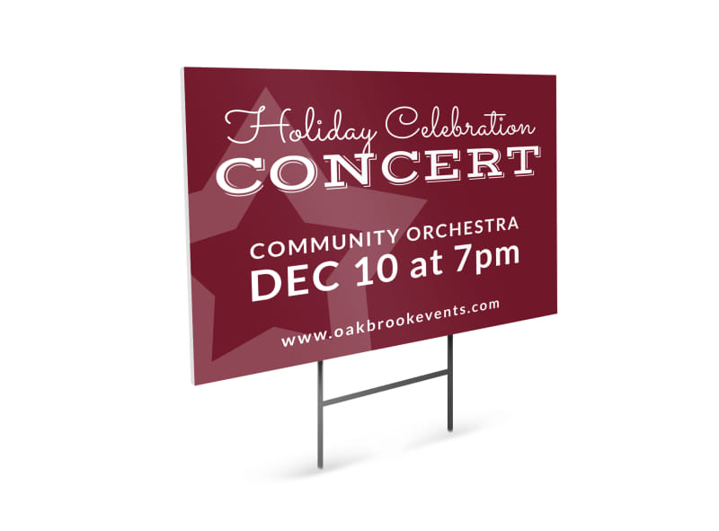 Holiday Concert Yard Sign Template