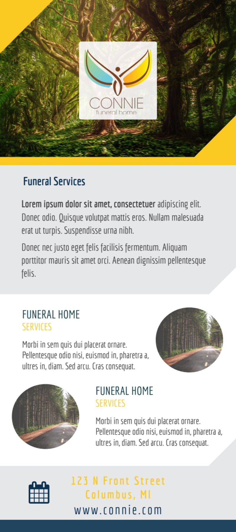 Elegant Funeral Home Flyer Template