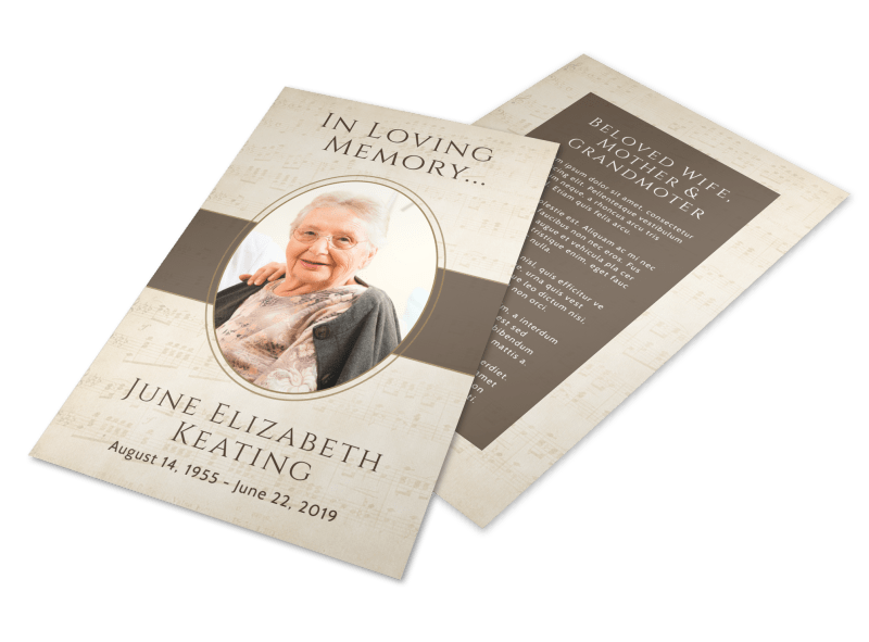 Funeral Loving Memory Flyer Template