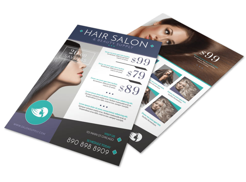 Hair Salon Beauty Supply Flyer Template Mycreativeshop