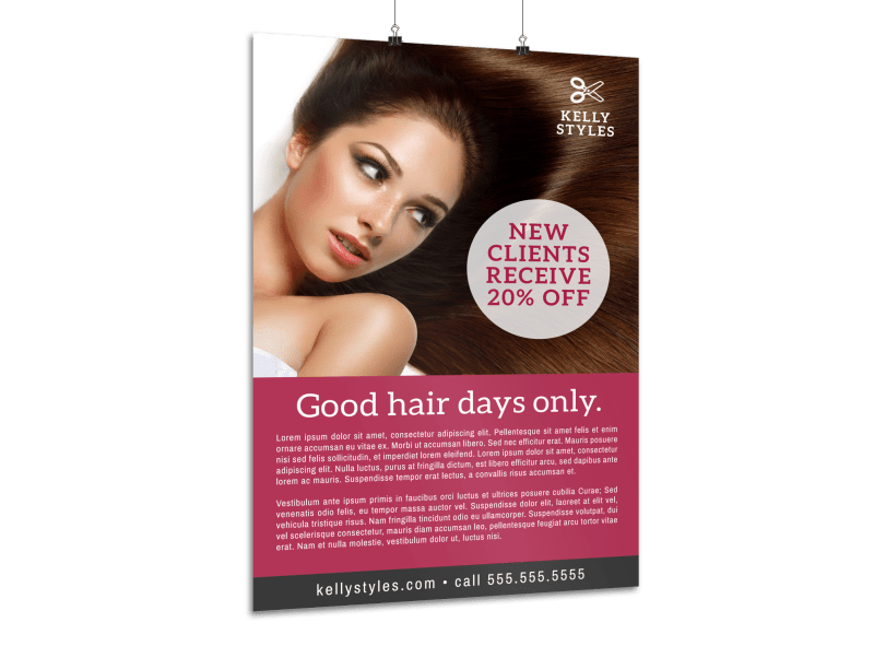 Hair Stylist Promo Poster Template Mycreativeshop