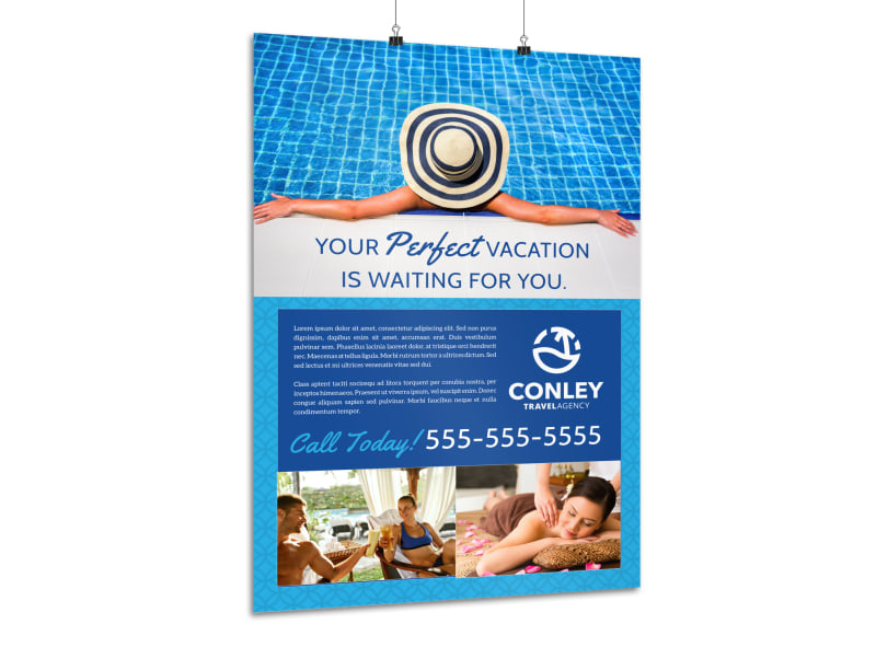 travel agent vacation poster template mycreativeshop travel agency poster template