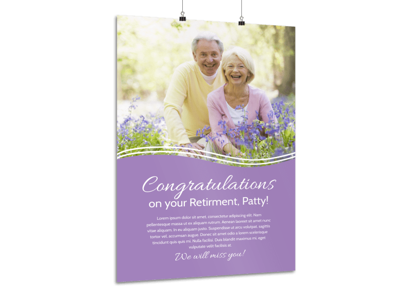 Beautiful Retirement Party Poster Template | MyCreativeShop