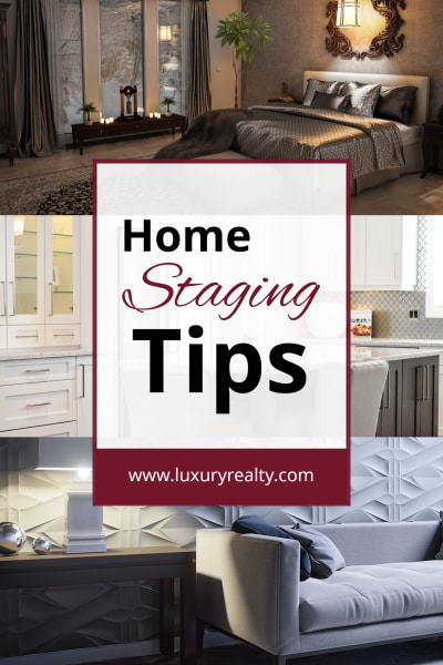 Home Staging Tips Pinterest Graphic
