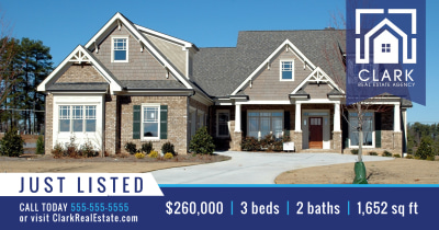 Just Listed Real Estate Facebook Post