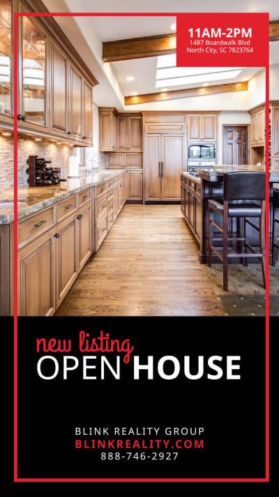 New Listing Open House Instagram Story
