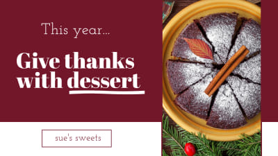 Thanksgiving Bakery Facebook Event Cover