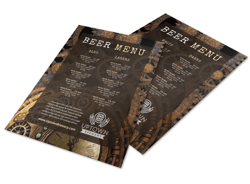 List Beer Menu Template | MyCreativeShop