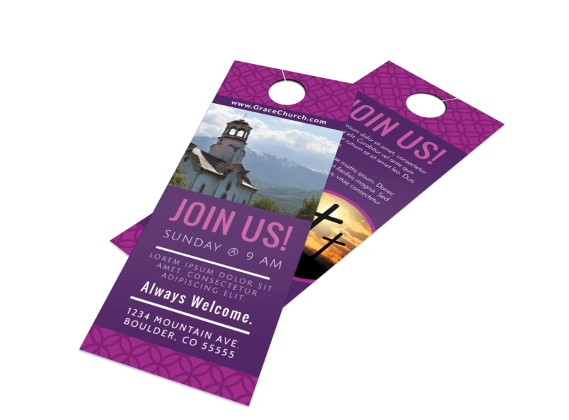 Join Us Church Door Hanger Template | MyCreativeShop