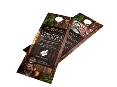 Christmas Door Hangers Template Preview