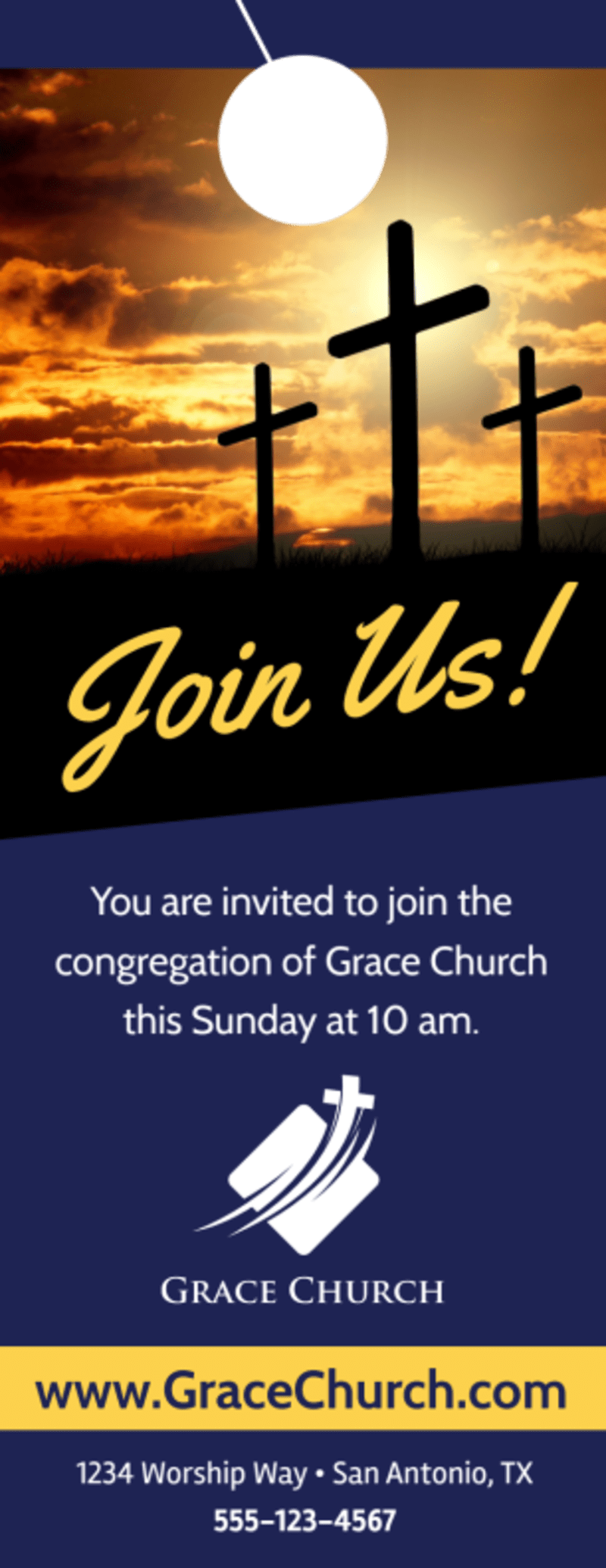Church Join Outreach Door Hanger Template
